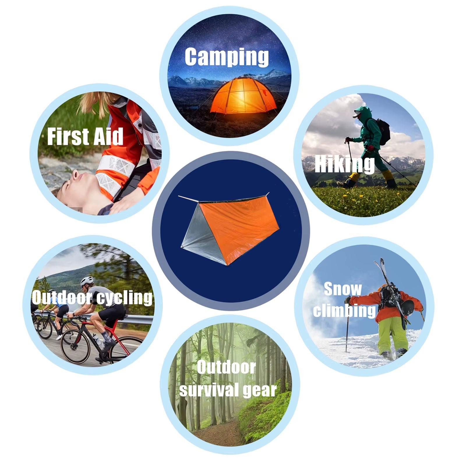 2-Person Survival Camping Tent 